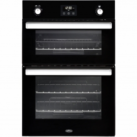 Belling Built In Gas Double Oven Black