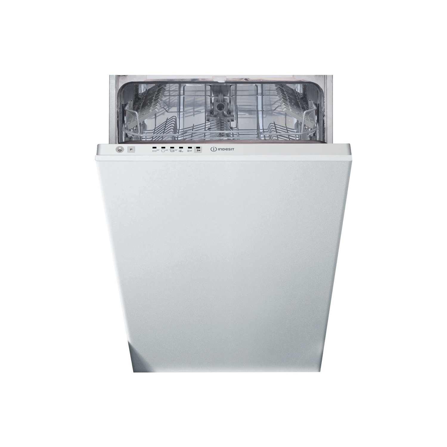 Indesit DSIE2B10UKN Fully Integrated Slimline Dishwasher - 0