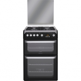 Hotpoint Ultima HUG61K 60cm Gas Cooker with Variable Gas Grill - Black - A+/A Rated