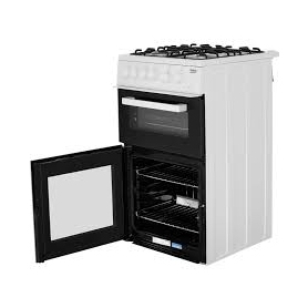 Beko KDG581W 50cm Gas Cooker with Full Width Gas Grill - White - A+ Rated